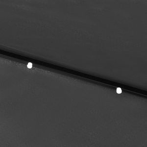 vidaXL Parasol z lampkami LED, na stalowym słupku, antracyt, 2x3 m 3