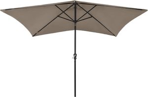 vidaXL Parasol z lampkami LED, na stalowym słupku, kolor taupe, 2x3 m 4