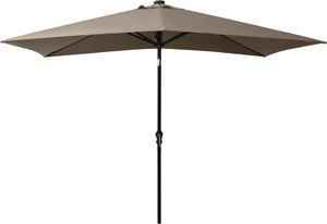 vidaXL Parasol z lampkami LED, na stalowym słupku, kolor taupe, 2x3 m 5