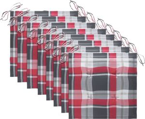 vidaXL Krzesła ogrodowe, 8 szt., z poduszkami, lite drewno tekowe 8