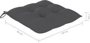 vidaXL Składane krzesła ogrodowe z poduszkami, 8 szt., drewno akacjowe 8