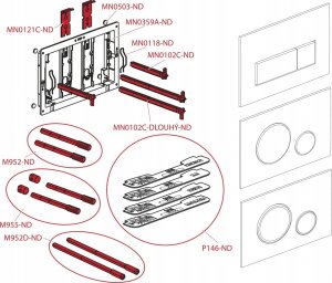 Przycisk spłukujący Onnline PRZYCISK DO STELAŻA ONNLINE CZARNY 4