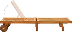 vidaXL Ogrodowy leżak z poduszką, lite drewno akacjowe 6