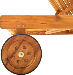 vidaXL Ogrodowy leżak z poduszką, lite drewno akacjowe 7