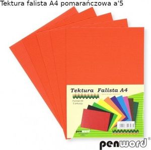 Penword Tektura falista PENWORD A4 5ark. - pomarańczowa Penword TARGI 1