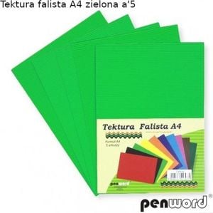 Penword Tektura falista PENWORD A4 5ark. - zielona Penword TARGI 1