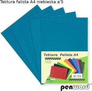 Penword Tektura falista PENWORD A4 5ark. - niebieska Penword TARGI 1