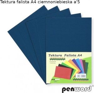 Penword Tektura falista PENWORD A4 5ark. - ciemnoniebieska Penword TARGI 1