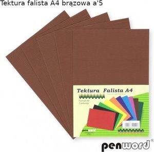 Penword Tektura falista PENWORD A4 5ark. - brązowa Penword TARGI 1