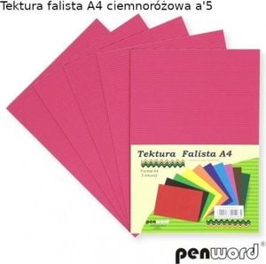 Penword Tektura falista PENWORD A4 5ark. - ciemnoróżowa Penword TARGI 1