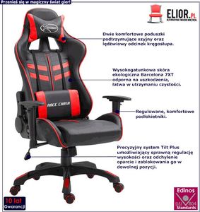 Fotel Elior Gamix czerwony 2