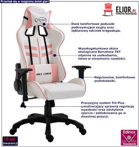 Fotel Elior Kento różowy 2