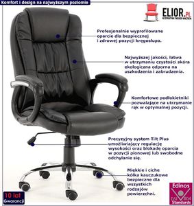 Krzesło biurowe Elior Somel Czarne 2