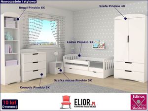 Elior Biały komplet mebli dziecięcych - Pinokio 2