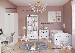 Elior Zestaw białych mebli dziecięcych - Nolia 2C 2