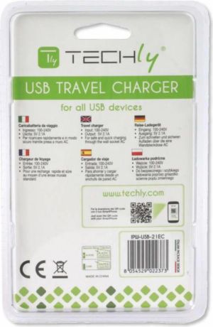Ładowarka Techly Slim 1x USB-A 2.1 A (022373) 3