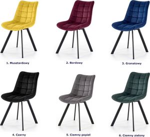 Elior Nowoczesne krzesło Winston - musztardowy 3