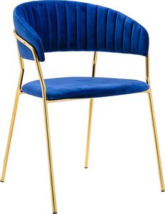 Elior Krzesło ciemnoniebieske w stylu glamour- Piano 2X 1
