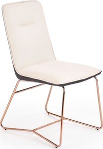 Elior Krzesło w stylu glamour Malibu - kremowy + popielaty 1