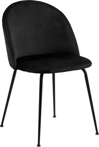 Elior Welurowe krzesło czarne - Evenne 1