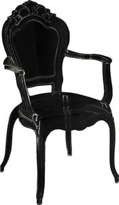 Elior Czarne krzesło do jadalni z podłokietnikami - Trixi 5X 1