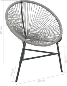 Elior Krzesło ogrodowe Corrigan - szare 8