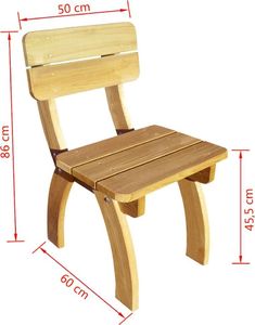 Elior Zestaw drewnianych krzeseł ogrodowych - Darco 5