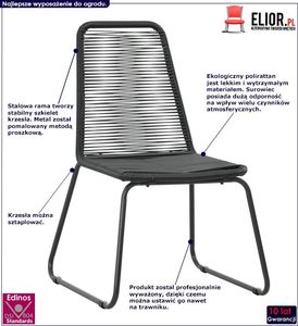 Elior Zestaw polirattanowych krzeseł ogrodowych - Zaya 2
