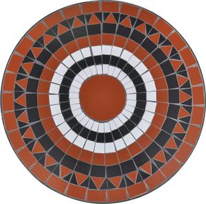 Elior Pomarańczowo-biały zestaw mebli z mozaiką Flurry 12