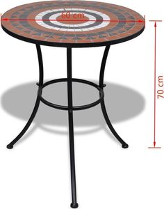 Elior Pomarańczowo-biały zestaw mebli z mozaiką Flurry 14