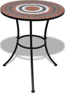 Elior Pomarańczowo-biały zestaw mebli z mozaiką Flurry 3