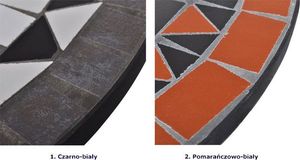 Elior Pomarańczowo-biały zestaw mebli z mozaiką Flurry 4