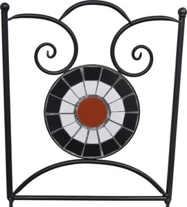 Elior Pomarańczowo-biały zestaw mebli z mozaiką Flurry 6