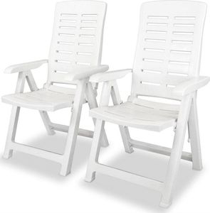 Elior Zestaw białych krzeseł ogrodowych - Elexio 2Q 1