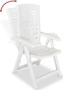 Elior Zestaw białych krzeseł ogrodowych - Elexio 2Q 6