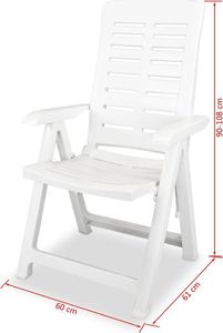 Elior Zestaw białych krzeseł ogrodowych - Elexio 2Q 9