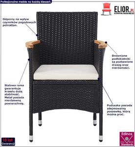 Elior Zestaw polirattanowych krzeseł ogrodowych - Ella 2