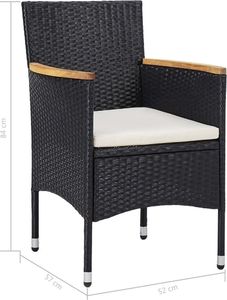 Elior Zestaw polirattanowych krzeseł ogrodowych - Ella 8