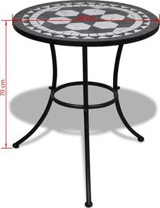 Elior Czarno-biały 3-częściowy zestaw mebli z mozaiką Flurry 13