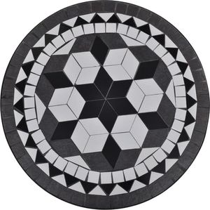 Elior Czarno-biały 3-częściowy zestaw mebli z mozaiką Flurry 8