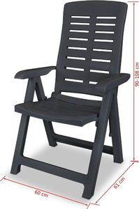 Elior Zestaw szarych krzeseł ogrodowych - Elexio 2Q 9