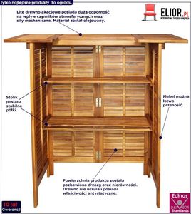 Elior Drewniany barowy stolik ogrodowy - Doen 2