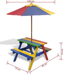 Elior Kolorowy stół piknikowy dla dzieci - Loris 7