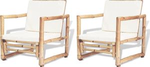 Elior Zestaw bambusowych krzeseł ogrodowych - Mollie 1