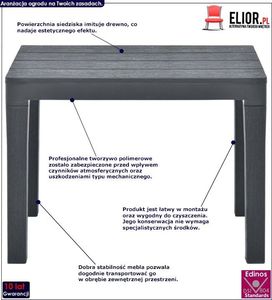 Elior Zestaw szarych ławek ogrodowych - Nadeva 2