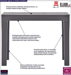 Elior Zestaw brązowych ławek ogrodowych - Nadeva 2