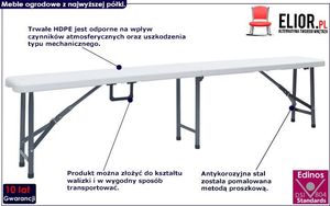 Elior Zestaw białych ławek ogrodowych - Estella 2