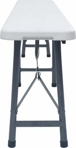 Elior Zestaw białych ławek ogrodowych - Estella 4