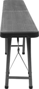 Elior Zestaw czarnych ławek ogrodowych - Estella 6