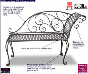 Elior Metalowy szezlong ogrodowy - Frida 2